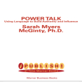 Power Talk Using Language To Build Authority And Influence - Sarah M. McGinty